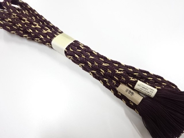 JAPANESE KIMONO / UNUSED TWISTED TASSEL HAND-TIED OBIJIME